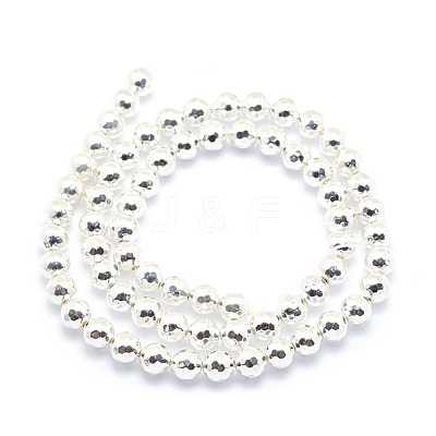 Electroplate Non-magnetic Synthetic Hematite Beads Strands G-L485-02A-S-1