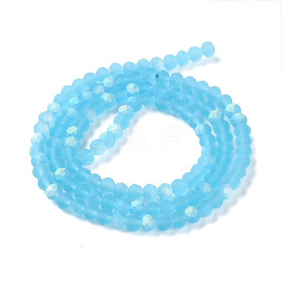 Transparent Glass Beads Strands EGLA-A034-T4mm-MB08-1