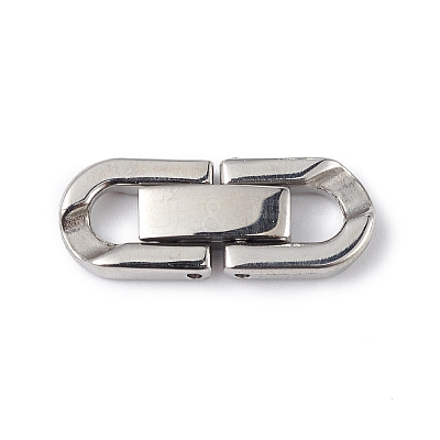 Non-Tarnish 304 Stainless Steel Fold Over Clasps STAS-G307-11C-P-1