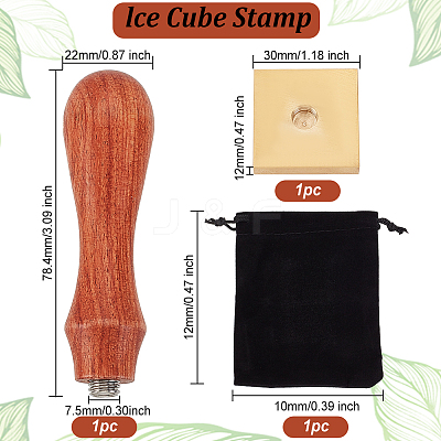 1Pc Golden Tone Brass Stamp Head DIY-OC0004-49W-1