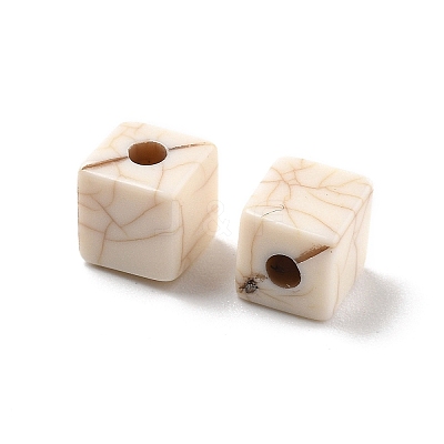 Crackle Opaque Acrylic Beads OACR-Z026-01A-1