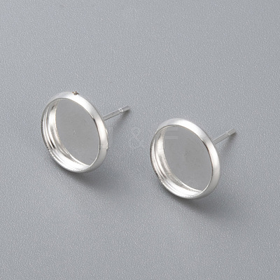 304 Stainless Steel Stud Earring Settings STAS-K131-A-01S-1