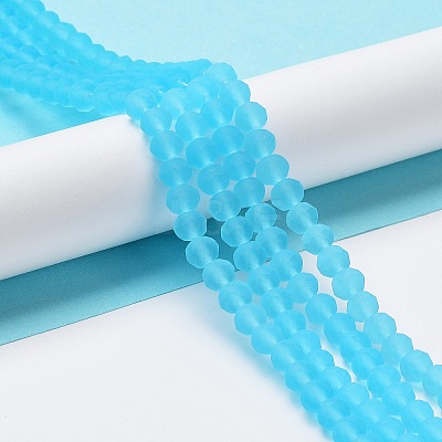 Transparent Glass Beads Strands X-EGLA-A034-T10mm-MD08-1
