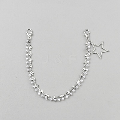 Star Iron Chain Boot Strap Chains AJEW-WH20121-20A-1