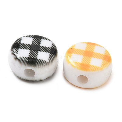 Printed Opaque Acrylic Beads OACR-P031-04M-1