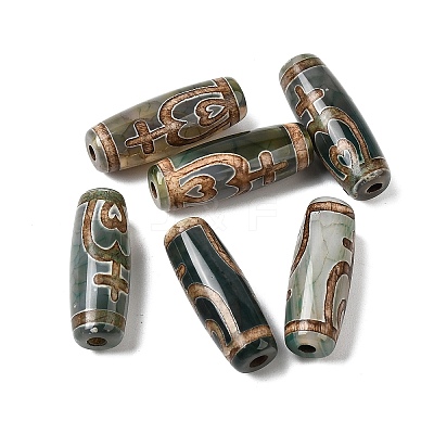 Tibetan Style dZi Beads TDZI-E004-18-1