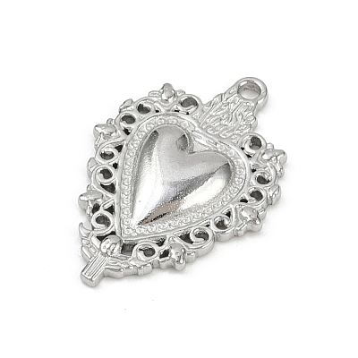 304 Stainless Steel Pendants STAS-P390-02C-P-1