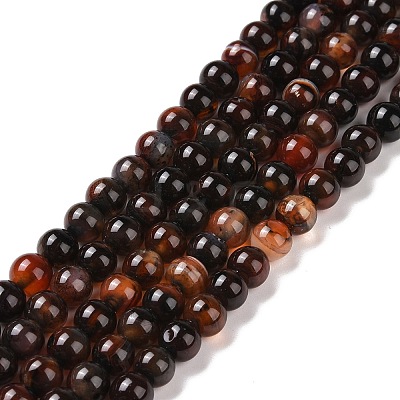 Natural Agate Beads Strands X-G-D845-02-6mm-1