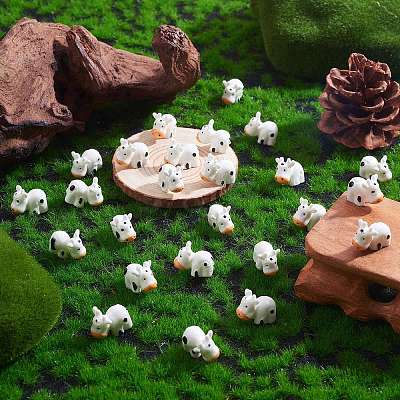40Pcs Resin Mini Cow Home Display Decoration JX874A-1