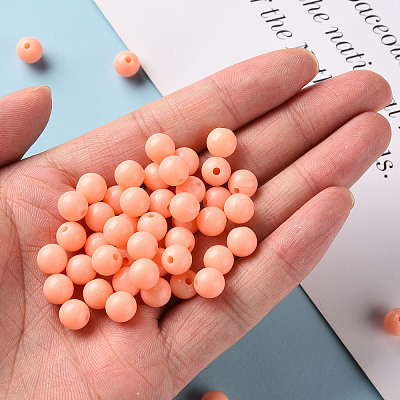 Opaque Acrylic Beads X-MACR-S370-C8mm-A33-1