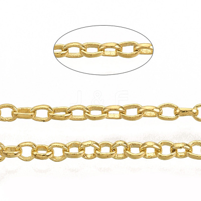 Soldered Brass Coated Iron Rolo Chains CH-S125-08A-G-1