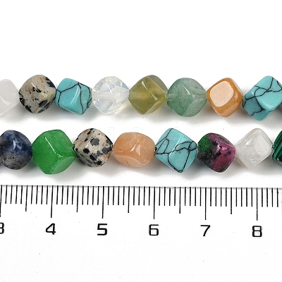 Natural & Synthetic Mixed Gemstone Beads Strands G-A257-A20-01-1