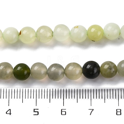 Natural New Jade Beads Strands G-F591-16-6MM-1