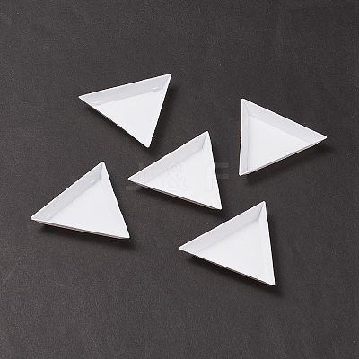 Polypropylene(PP) Triangle Nail Art Rhinestone Sorting Trays DIY Decals X-MRMJ-G003-02-1