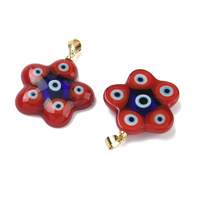 Handmade Lampwork Pendants LAMP-D006-07G-1