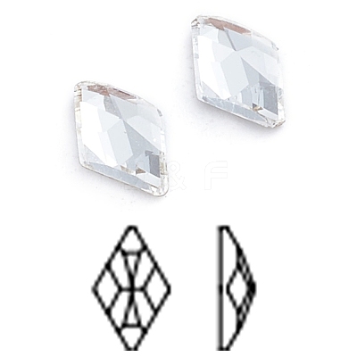 Glass Rhinestone Cabochons RGLA-L025-D01-001-1
