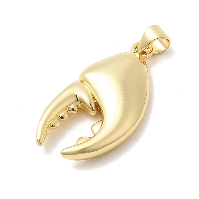 Crab Claw Charms Brass Pendants KK-H529-57B-G-1
