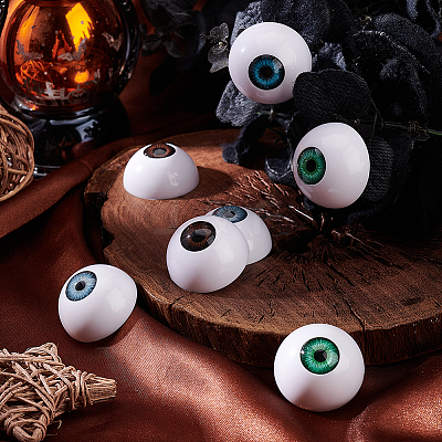 8Pcs 4 Colors Acrylic Craft Eye DOLL-GA0001-17B-1