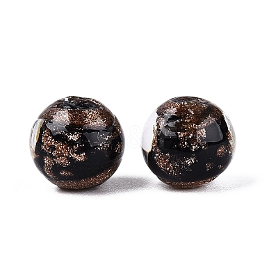 Handmade Gold Sand Lampwork Beads LAMP-N045-01B-02-1