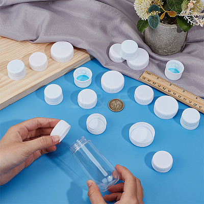 105Pcs 3 Styles Plastic Bottle Caps KY-OC0001-57-1