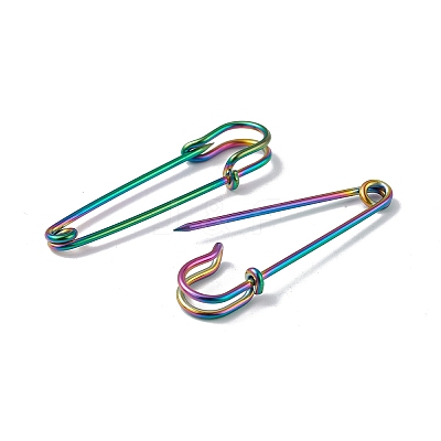 Ion Plating(IP) 304 Stainless Steel Safety Pins Brooch Findings STAS-I673-05MC-1