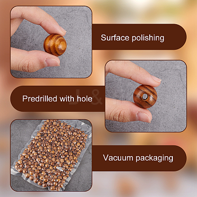 700Pcs 7 Styles Round Natural Wood Beads WOOD-OC0003-67-1