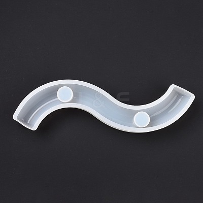 DIY Wavy Line S Shape Candlestick Silicone Molds DIY-E040-01-1