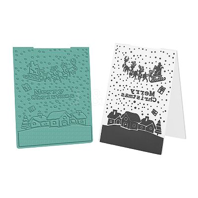 Christmas Plastic Embossing Folders DIY-WH0186-47-1