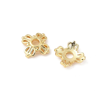 Brass Bead Caps KK-V015-16G-01-1