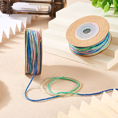 2 Rolls Segment Dyed Cotton Twisted String Cord OCOR-TA0002-95C-1