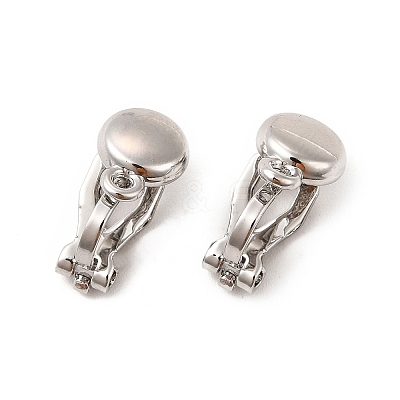 Alloy Clip-on Earring Findings X-PALLOY-M208-02P-1