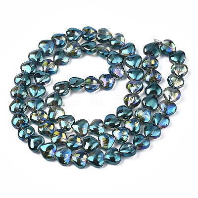 Electroplate Glass Beads Strands X-EGLA-S188-14-B01-1