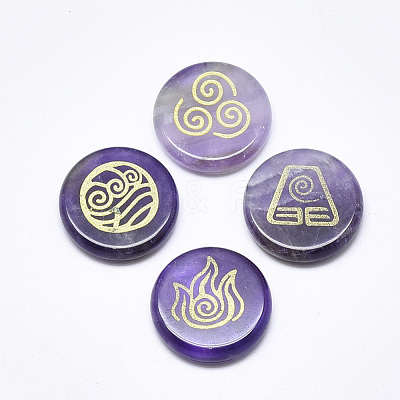 Natural Amethyst Cabochons G-T122-37B-1