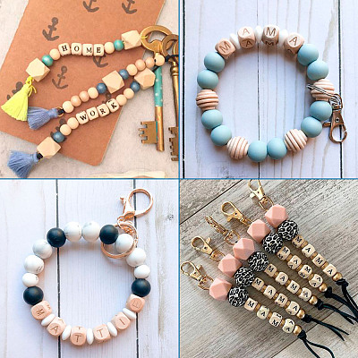 ddPrinted Natural Wood Beads WOOD-KS0001-12-1