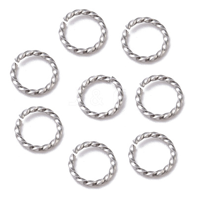 Non-Tarnish 304 Stainless Steel Open Jump Rings X-STAS-F191-12P-D-1