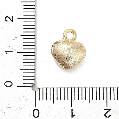 Three-Dimensional Heart Brass Pendants KK-V006-03G-02-1