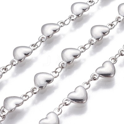 Tarnish Resistant 3.28 Feet 304 Stainless Steel Link Chains X-CHS-P007-10P-1