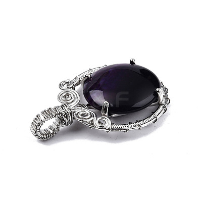 Natural Agate Pendants G-N326-146-1
