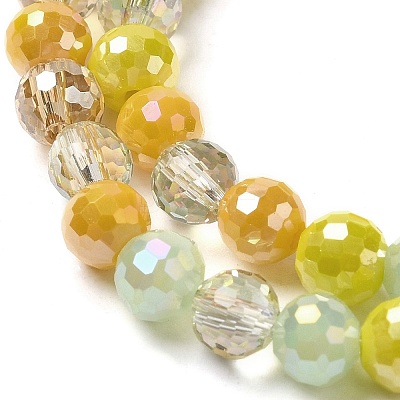 Electroplate Glass Beads Strands EGLA-C007-01C-1