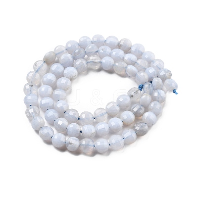 Natural Blue Lace Agate Beads Strands G-C179-A08-02-1