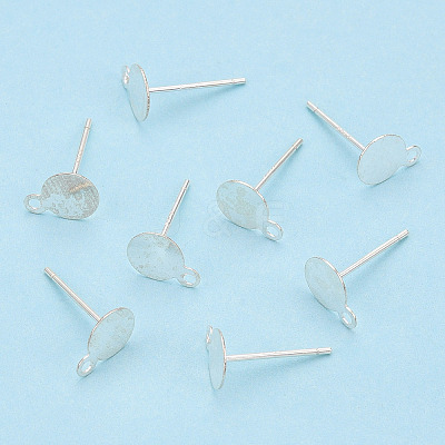925 Sterling Silver Stud Earring Settings STER-T005-02A-1