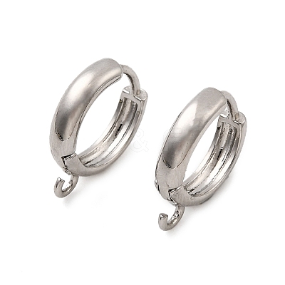 Brass Hoop Earring Findings KK-C134-24P-1