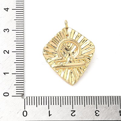 Brass Micro Pave Cubic Zirconia Enamel Pendants KK-L250-08G-08-1