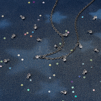 100Pcs Brass Crystal Rhinestone Charms KK-PH0003-81-1