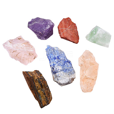 7Pcs 7 Style Natural Crystal Cabochons G-SZ0001-18-1