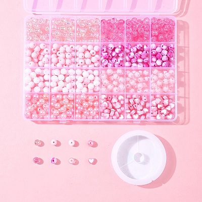 Pink Color Theme DIY Jewerly Making Kit DIY-FS0008-78-1