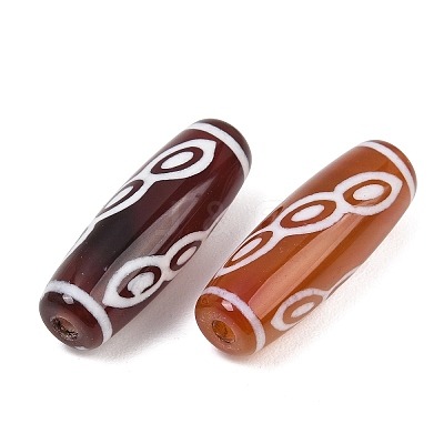 Tibetan Style dZi Beads TDZI-E004-65-1