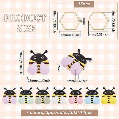 Bees Silicone Knitting Needle Point Protectors FIND-BC0005-33-1