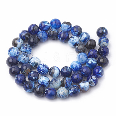 Dyed Natural Crackle Agate Beads Strands G-T100-03A-1