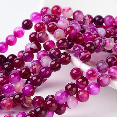 Natural Striped Agate/Banded Agate Beads AGAT-8D-5-1